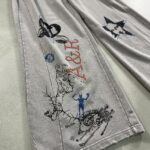 Dark Subculture Graffiti Print Pants