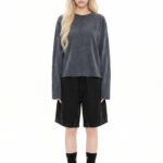 crop acid wash t shirt