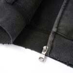 Rhinestones acid wash hoodie