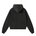 Rhinestones acid wash hoodie